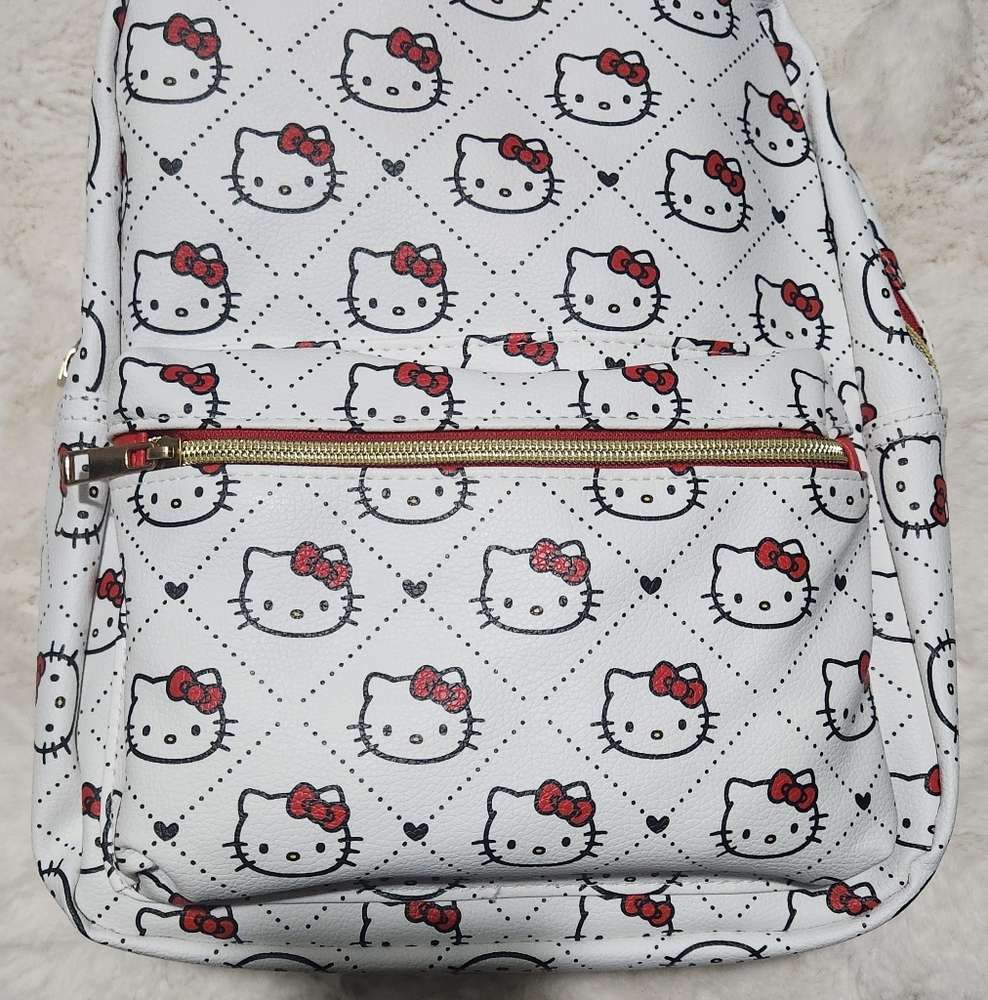 NEW Hello Kitty White and Red Backpack